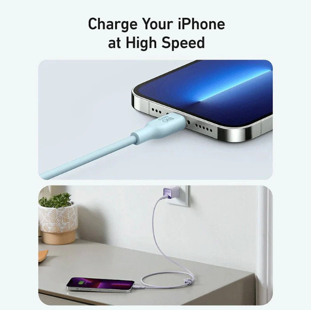 كيبل أنكر 542 من نوع USB-C إلى Lightning (6 أقدام) | أزرق كيبل أنكر 542 من نوع USB-C إلى Lightning (6 أقدام) | أزرق